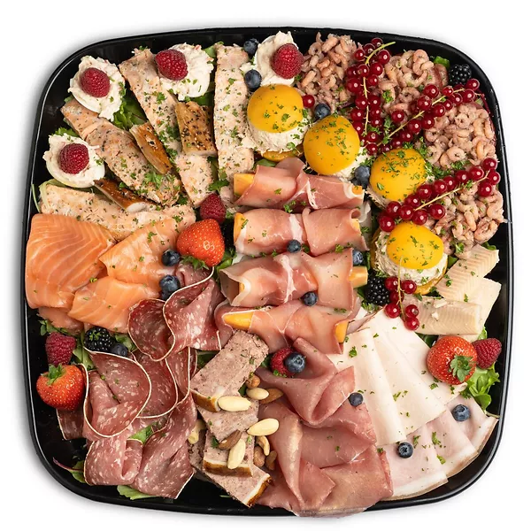 Gemengd buffet - op zwarte hoogglanslak