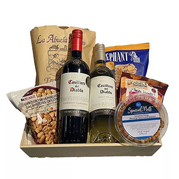 Geschenkmand Wijn